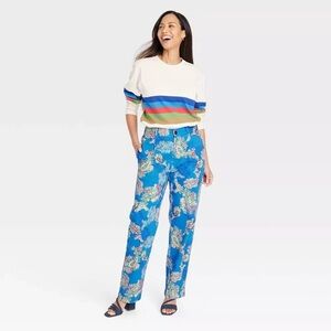 Houston White x Target Blue Floral Patterned Pants